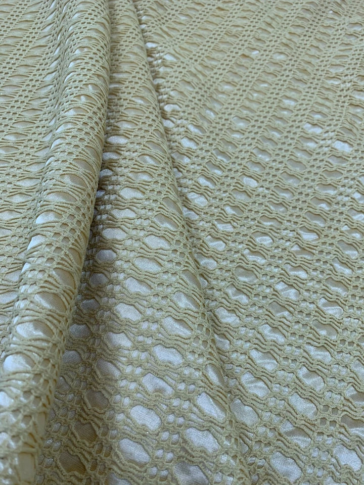 Floral Web Lace Net Fabric | Silk Satin Backed One-Way Stretch Lace 58" (147cm) Wide Dressmaking & Craft Material β Sold by the Metre