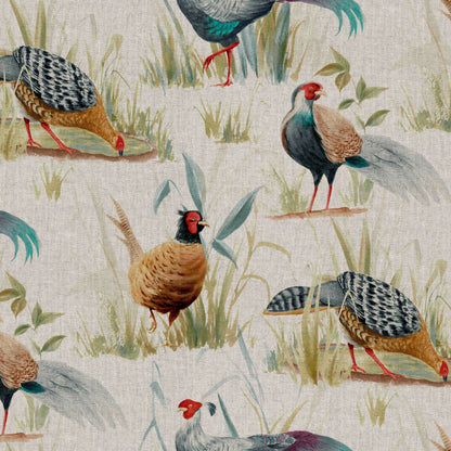 European Produced Cotton Rich Linen Look Side-Matching Printed Panama Fabric | Digitally Printed 55" (140cm) Wide 205gsm Craft & Home Décor Material – Sold by the Meter