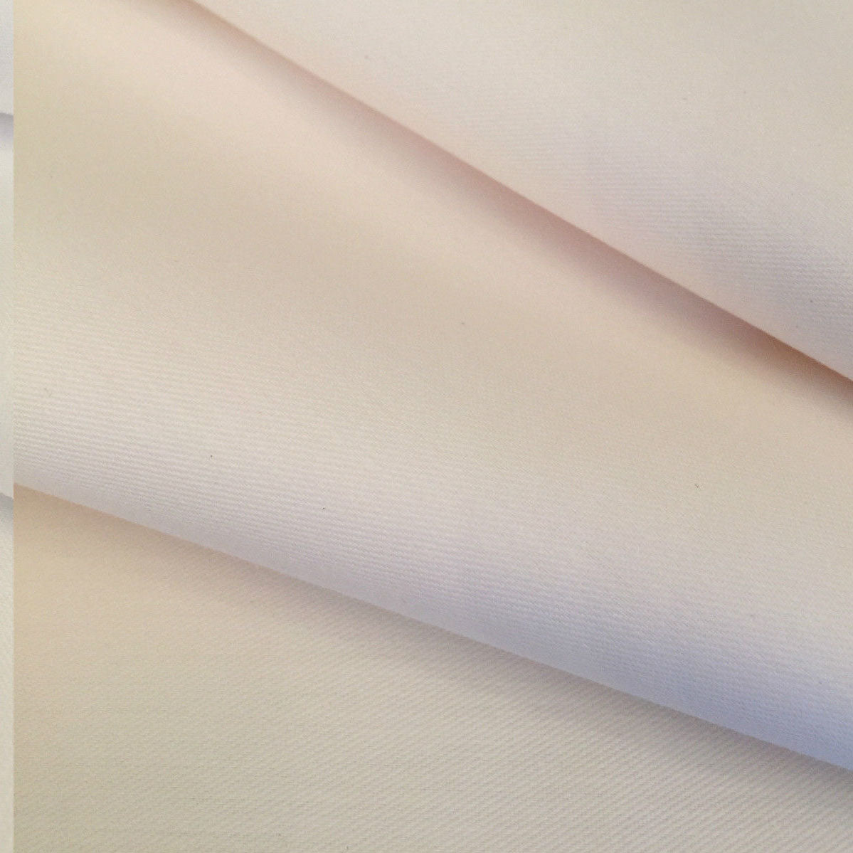 Ivory 54" Satin Twill Curtain Lining Fabric | Polycotton Satin 140cm Wide – Sold by the Meter
