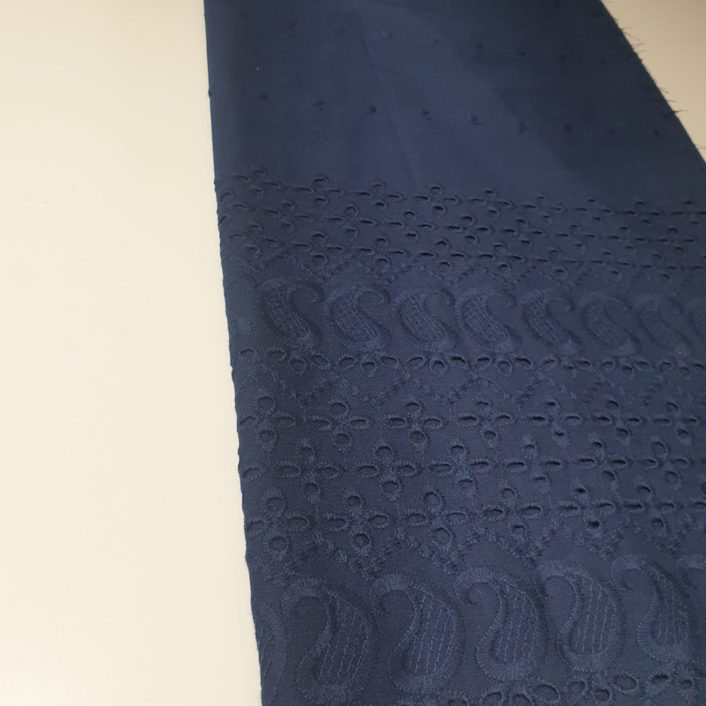 100% Cotton Voile Floral Embroidery Border Broderie Anglaise Fabric Dress Making Craft Material 44" Wide Sold By The Meter