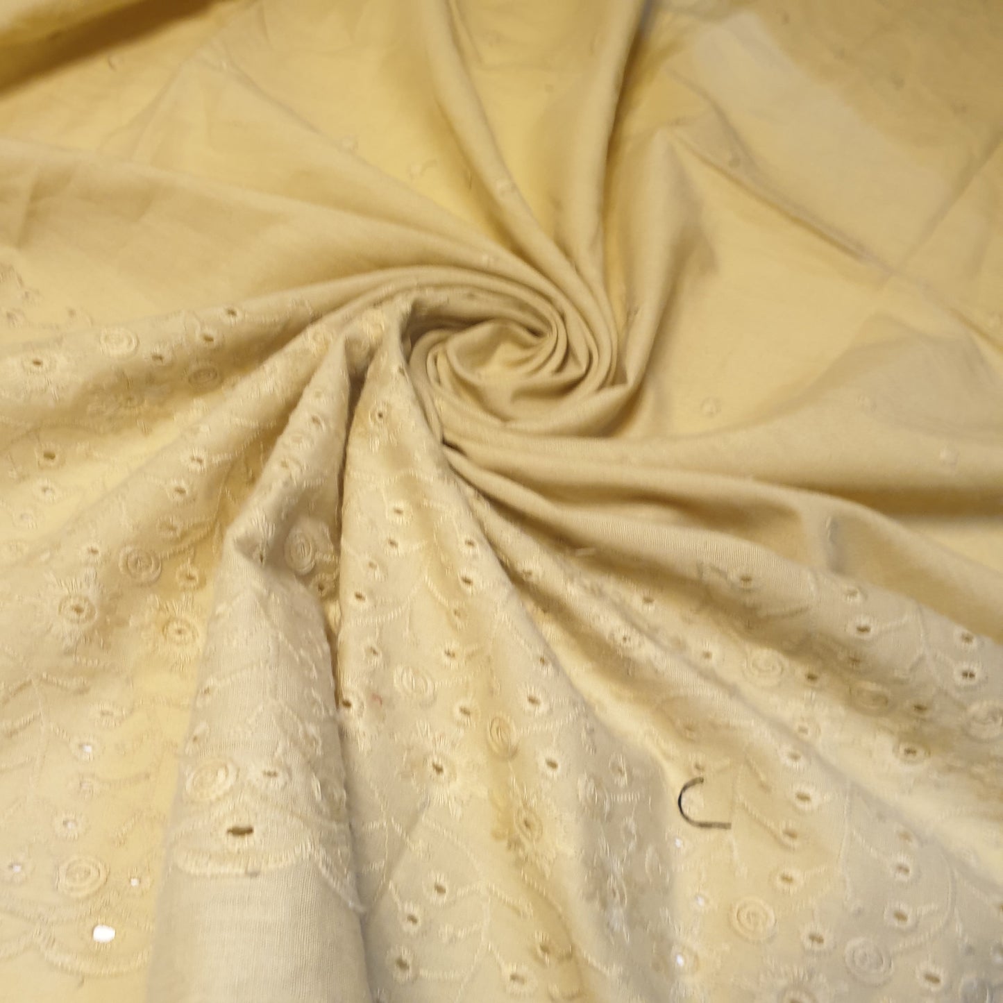 100% Cotton Voile Floral Embroidery Border Broderie Anglaise Fabric Dress Making Craft Material 44" Wide Sold By The Meter