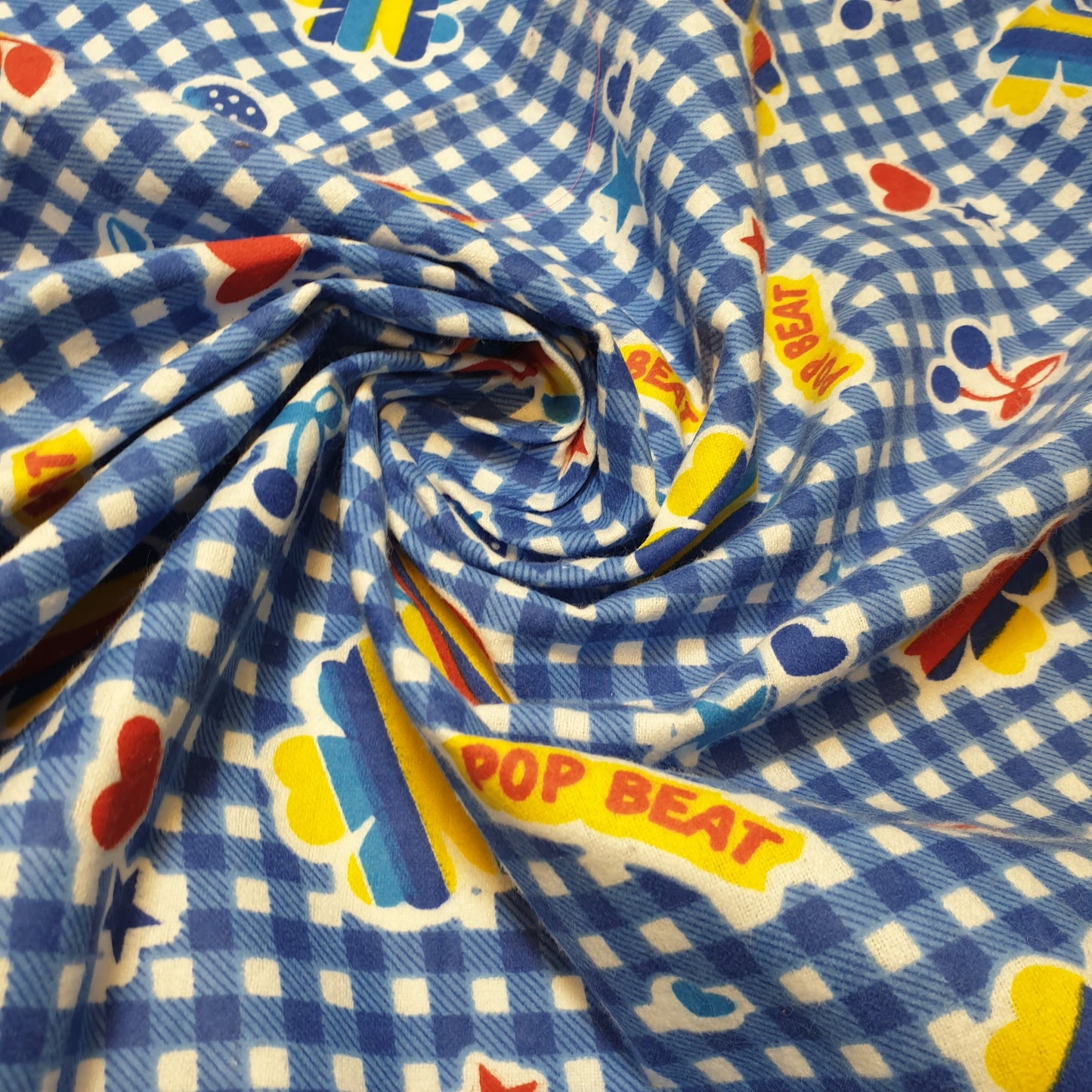 100% Cotton Brushed Flannel Winceyette Fabric – 44" Wide Printed Material for Quilting & Sewing Projects