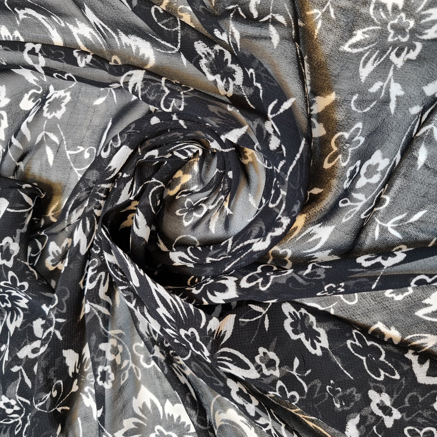 Floral Printed Polyester Georgette and Sheer Chiffon Fabric – Summer Dress Material