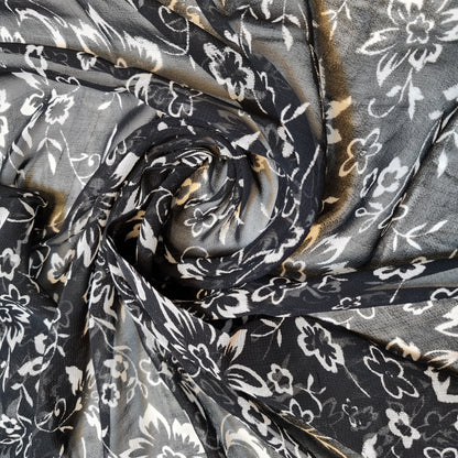 Floral Printed Polyester Georgette and Sheer Chiffon Fabric – Summer Dress Material