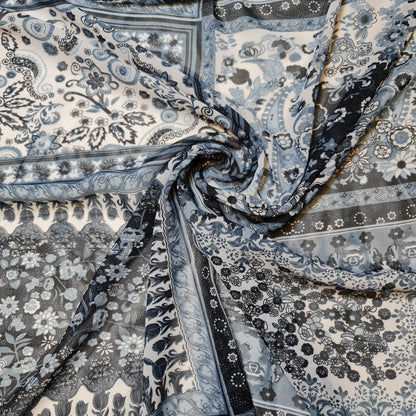 Floral Printed Polyester Georgette and Sheer Chiffon Fabric – Summer Dress Material