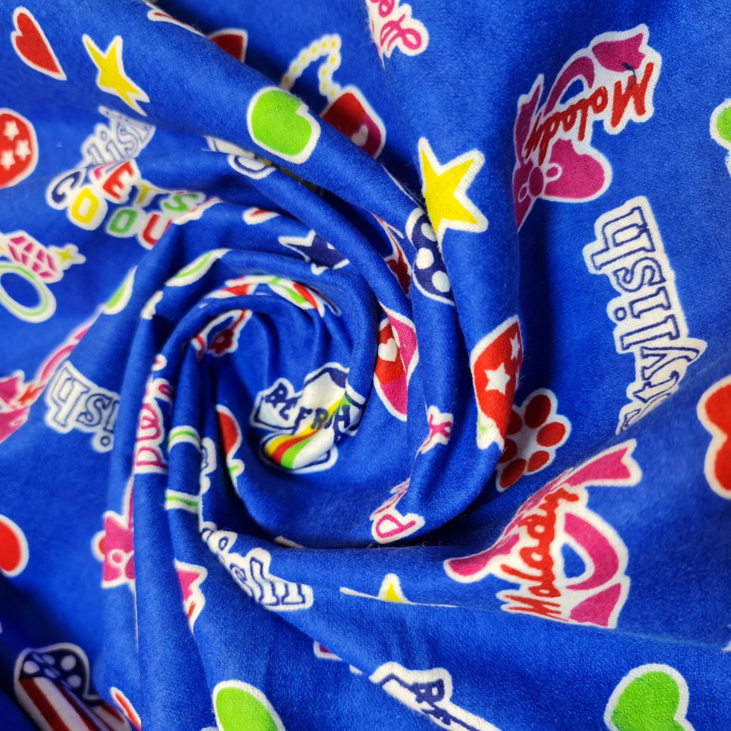 100% Cotton Brushed Flannel Winceyette Fabric – 44" Wide Printed Material for Quilting & Sewing Projects