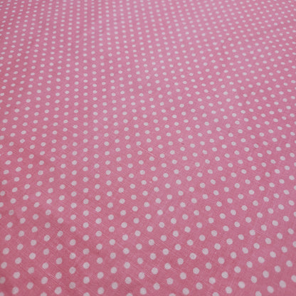 Pink Pea Pin Spot Polka 100% Cotton Lawn Fabric Craft Quilting Patchwork Material Meter 44"