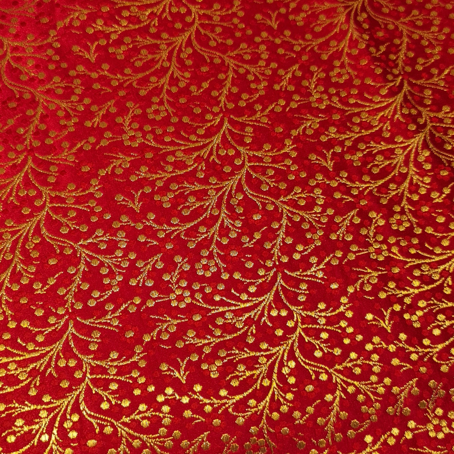 Ditsy Floral Brocade Jacquard Fabric – Indian Banarasi 44" Wide Dress, Craft & Curtain Material