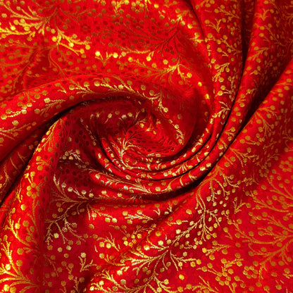 Ditsy Floral Brocade Jacquard Fabric – Indian Banarasi 44" Wide Dress, Craft & Curtain Material