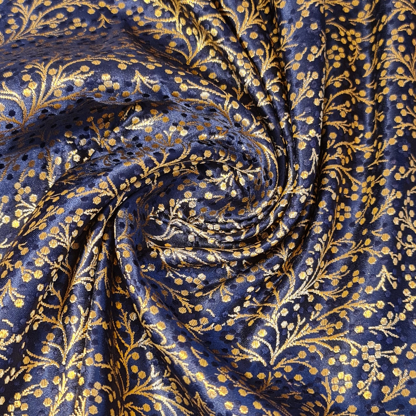 Ditsy Floral Brocade Jacquard Fabric – Indian Banarasi 44" Wide Dress, Craft & Curtain Material