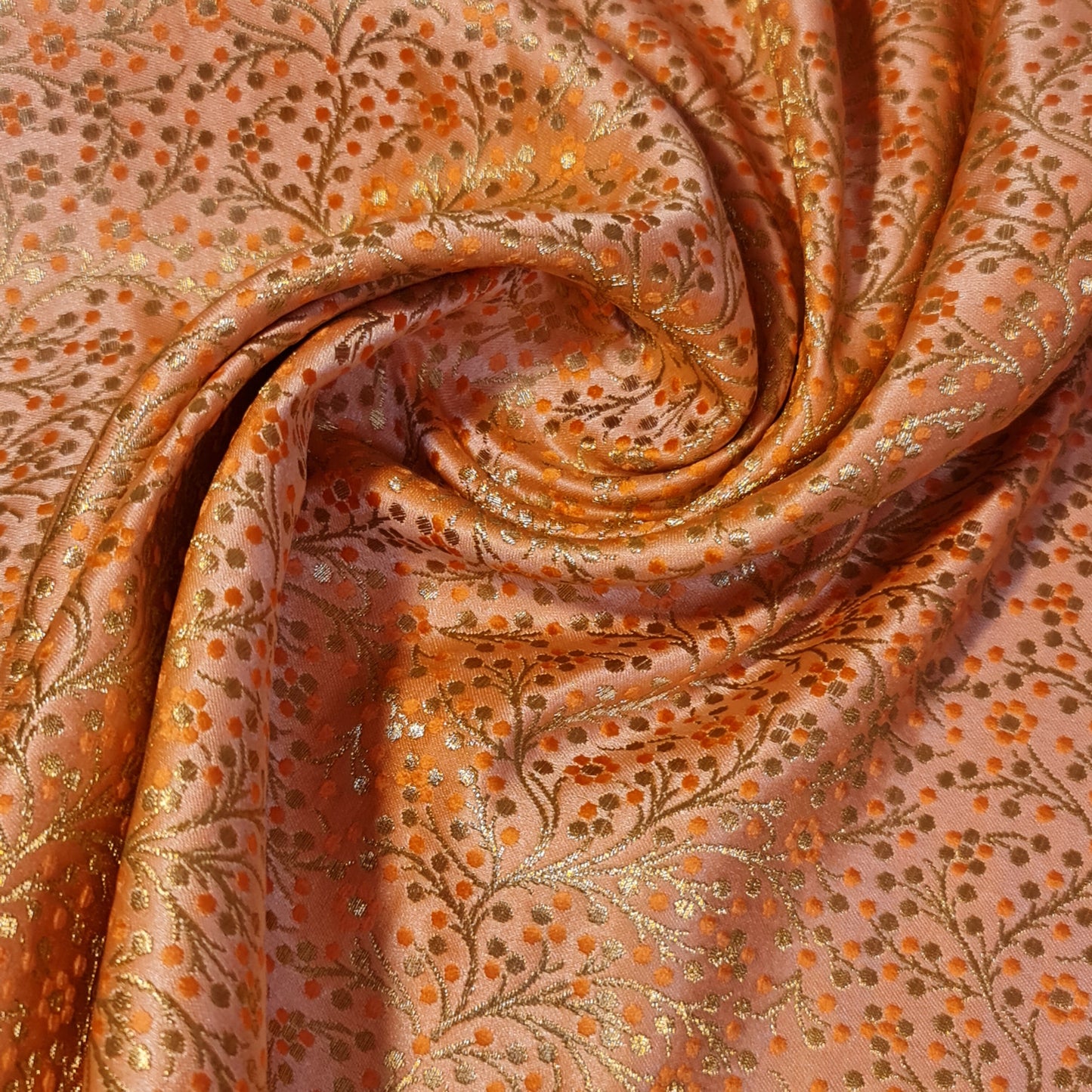 Ditsy Floral Brocade Jacquard Fabric – Indian Banarasi 44" Wide Dress, Craft & Curtain Material