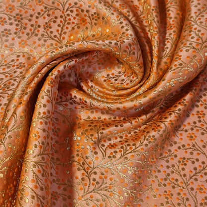 Ditsy Floral Brocade Jacquard Fabric – Indian Banarasi 44" Wide Dress, Craft & Curtain Material