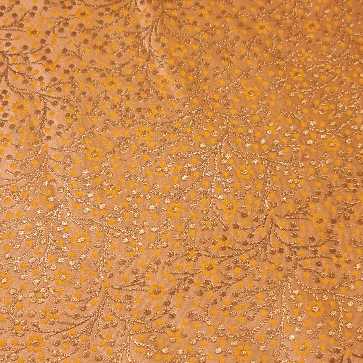 Ditsy Floral Brocade Jacquard Fabric – Indian Banarasi 44" Wide Dress, Craft & Curtain Material