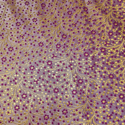 Ditsy Floral Brocade Jacquard Fabric – Indian Banarasi 44" Wide Dress, Craft & Curtain Material