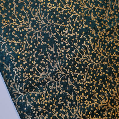 Ditsy Floral Brocade Jacquard Fabric – Indian Banarasi 44" Wide Dress, Craft & Curtain Material