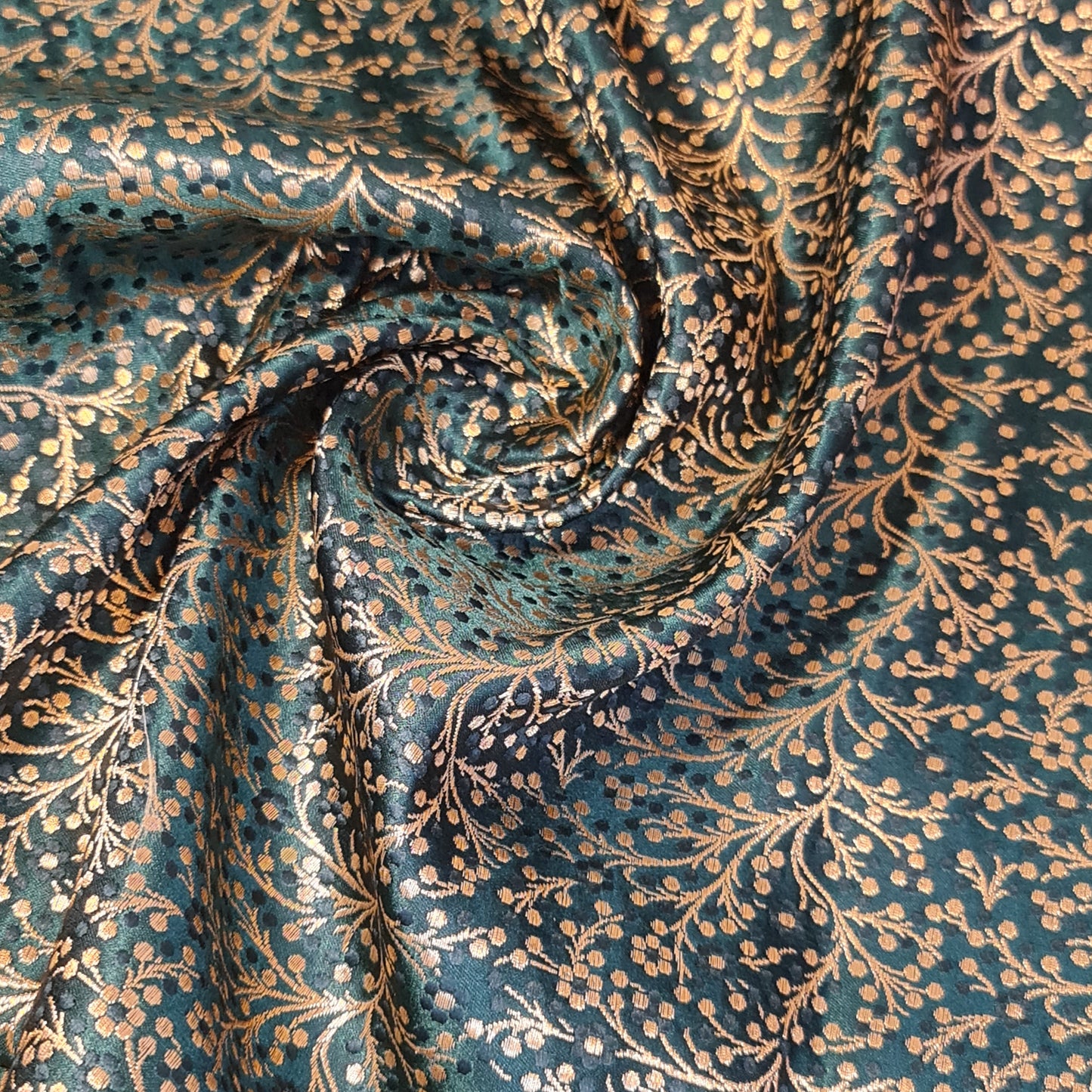 Ditsy Floral Brocade Jacquard Fabric – Indian Banarasi 44" Wide Dress, Craft & Curtain Material