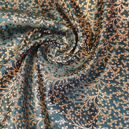Ditsy Floral Brocade Jacquard Fabric – Indian Banarasi 44" Wide Dress, Craft & Curtain Material