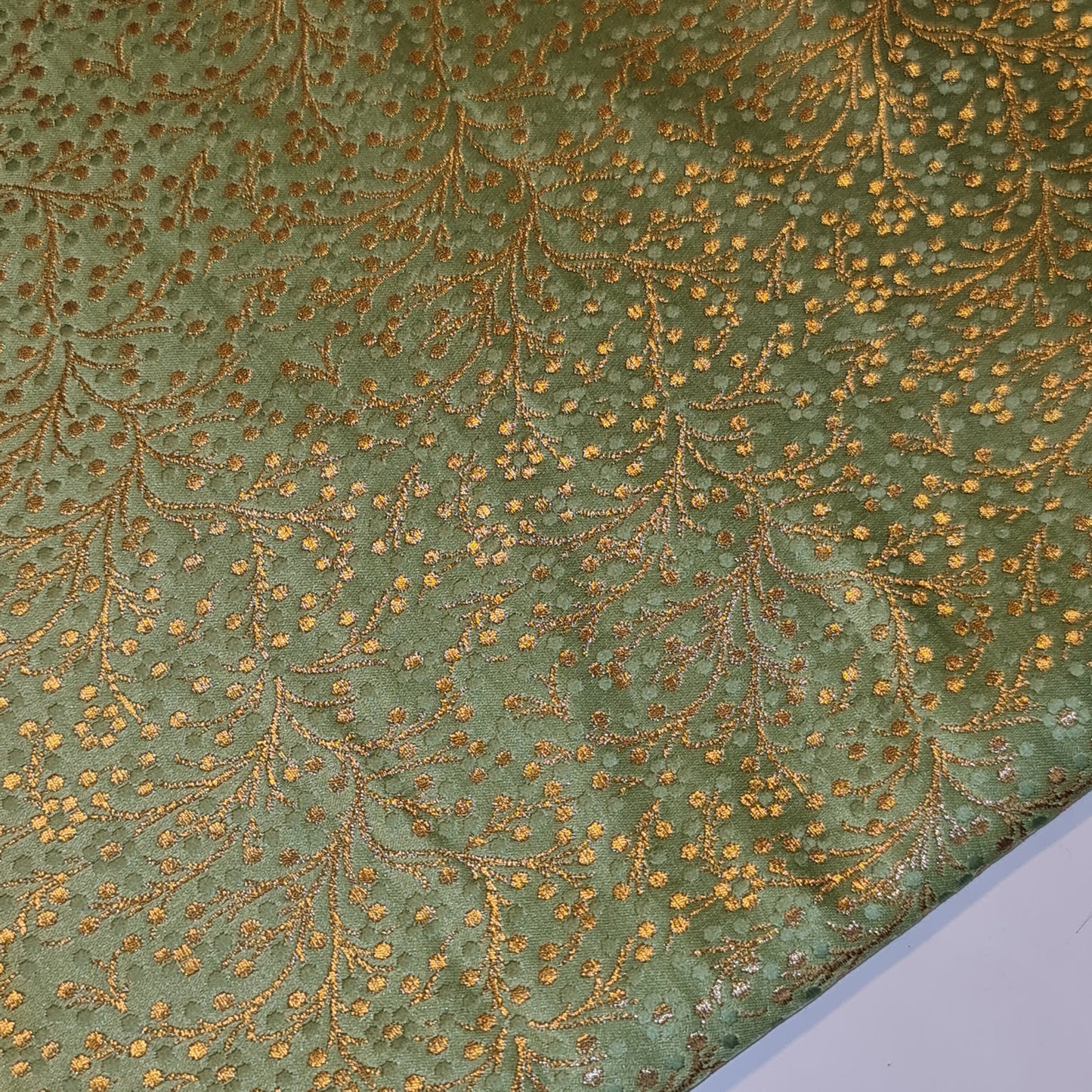 Ditsy Floral Brocade Jacquard Fabric – Indian Banarasi 44" Wide Dress, Craft & Curtain Material
