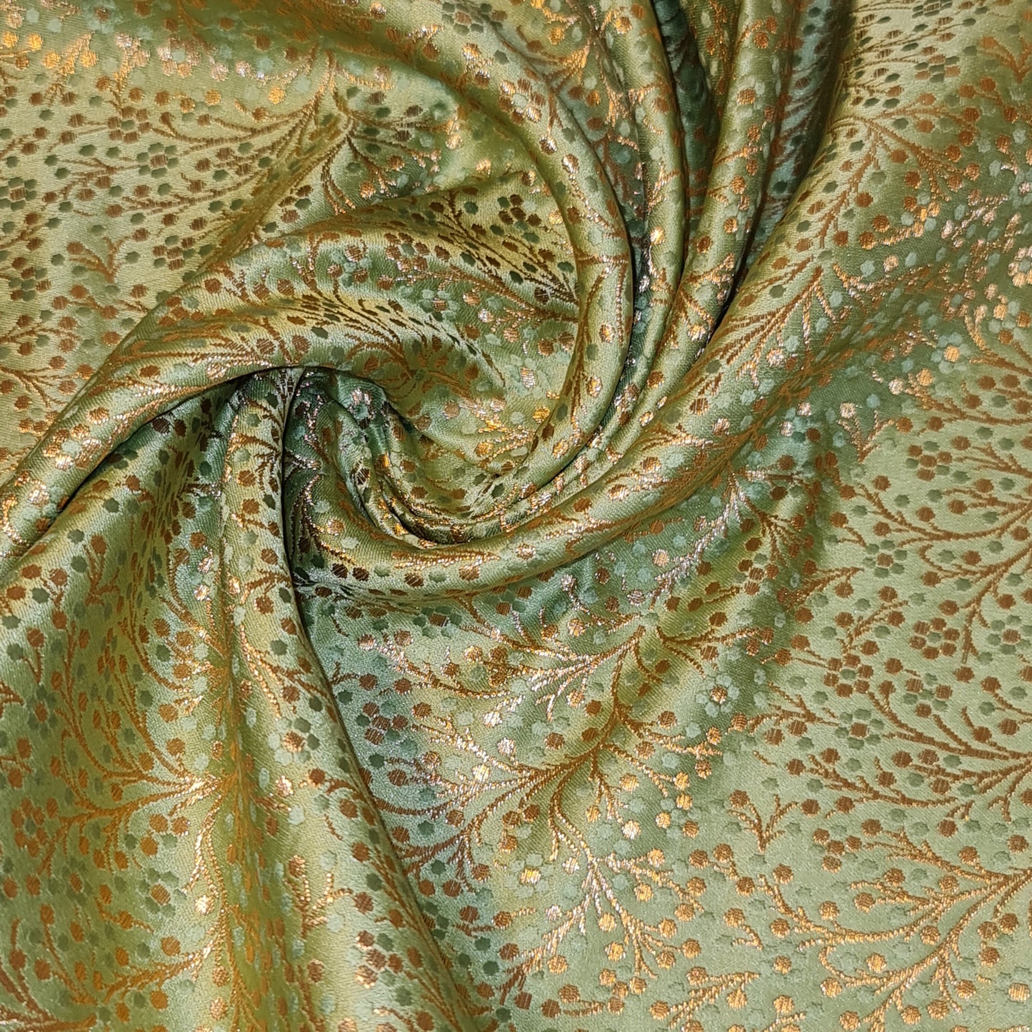 Ditsy Floral Brocade Jacquard Fabric – Indian Banarasi 44" Wide Dress, Craft & Curtain Material