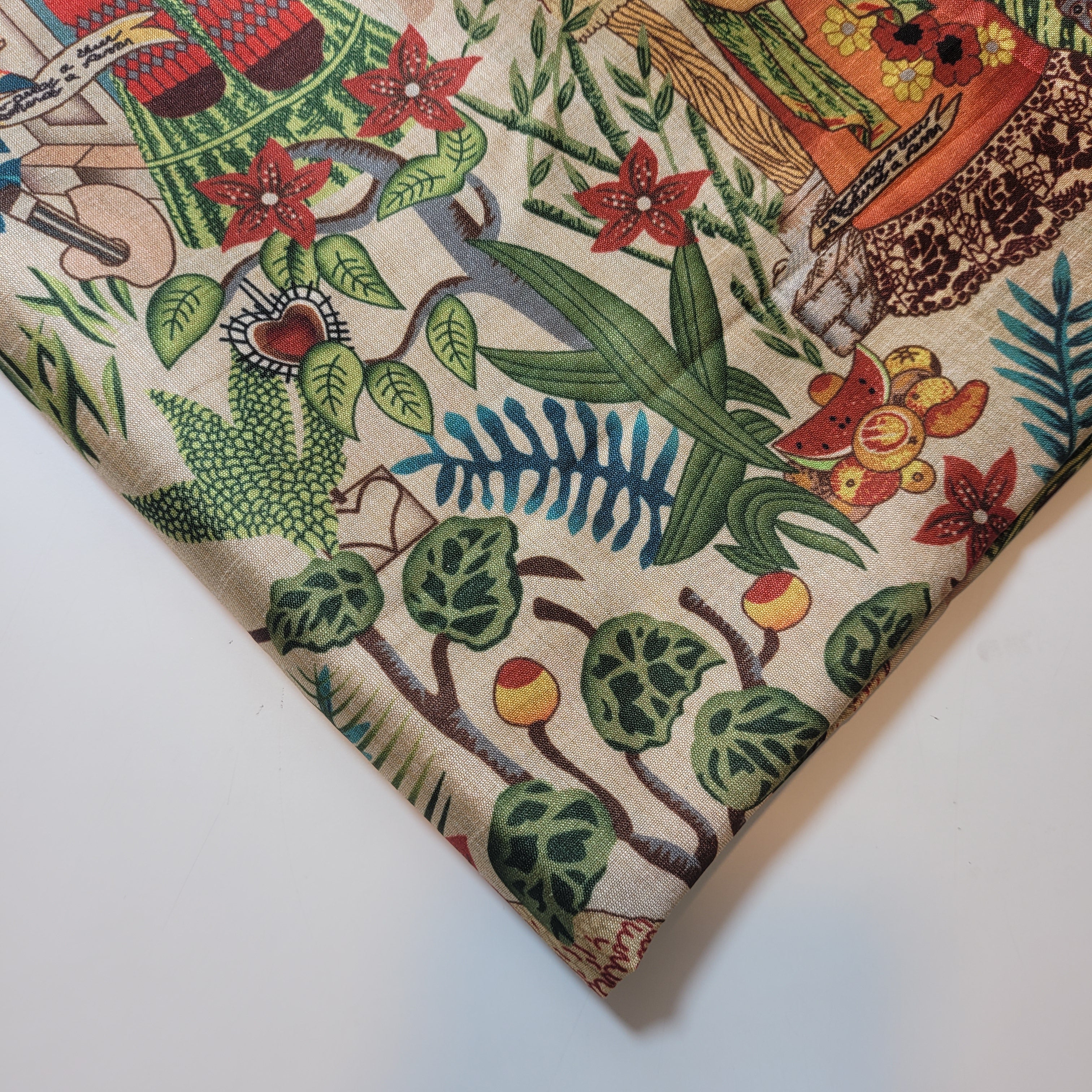 Polyester Faux Raw Silk Digital Print Fabric – 44