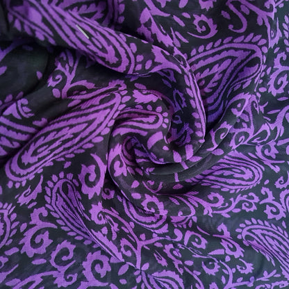 Floral Printed Polyester Georgette and Sheer Chiffon Fabric – Summer Dress Material