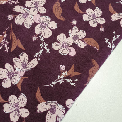 100% Cotton Brushed Flannel Winceyette Fabric – 44" Wide Printed Material for Quilting & Sewing Projects