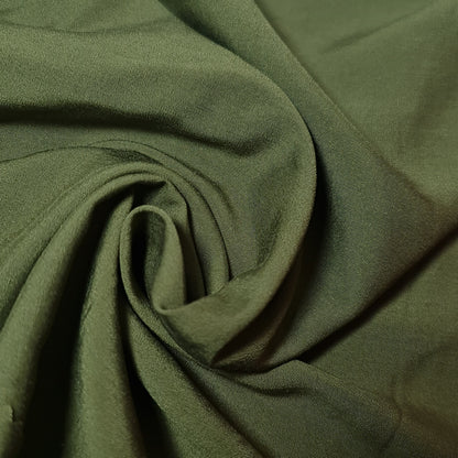 KHAKI PLAIN VISCOSE CHALLIS FABRIC SOFT NON STRETCH DRESS CRAFT MATERIAL 58" BY METER