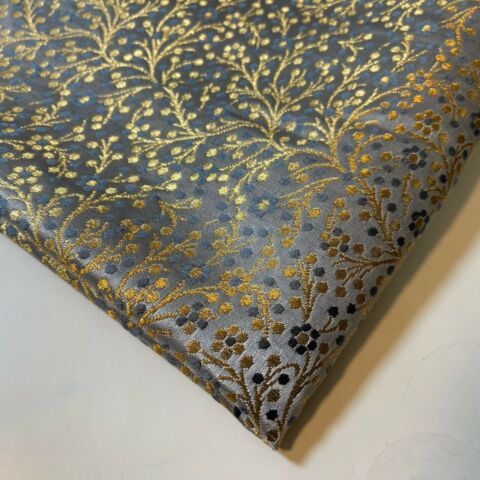 Ditsy Floral Brocade Jacquard Fabric – Indian Banarasi 44" Wide Dress, Craft & Curtain Material