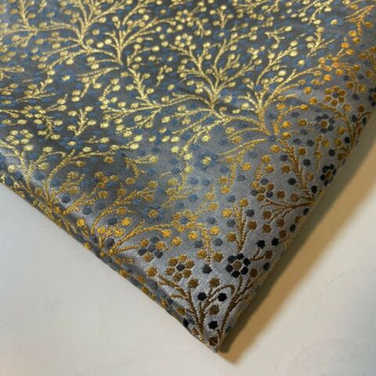 Ditsy Floral Brocade Jacquard Fabric – Indian Banarasi 44" Wide Dress, Craft & Curtain Material