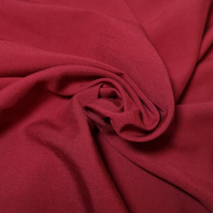MAROON PLAIN VISCOSE CHALLIS FABRIC SOFT NON STRETCH DRESS CRAFT MATERIAL 58" BY METER