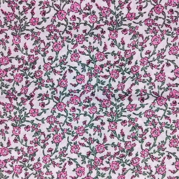 Bluebell Floral Printed Polycotton Fabric | 44" (112cm) Wide Dressmaking & Craft Material – Sold by the Metre