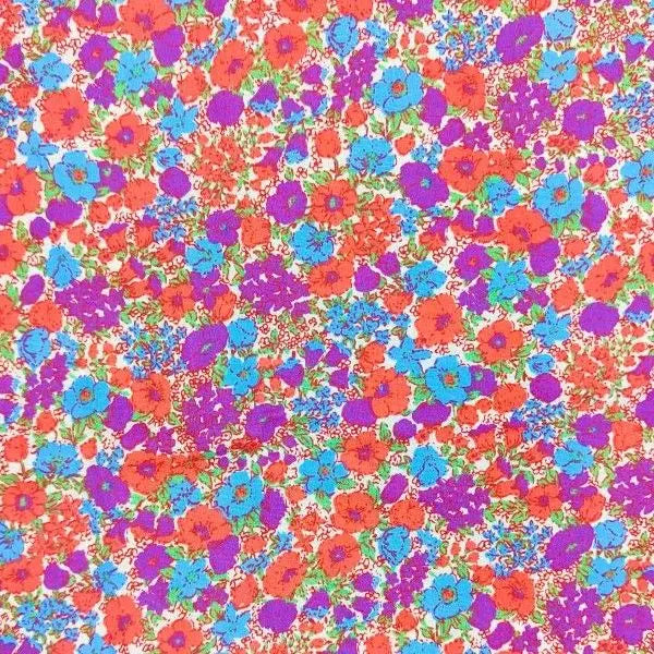 Hibiscus Floral Printed Polycotton Fabric | 44