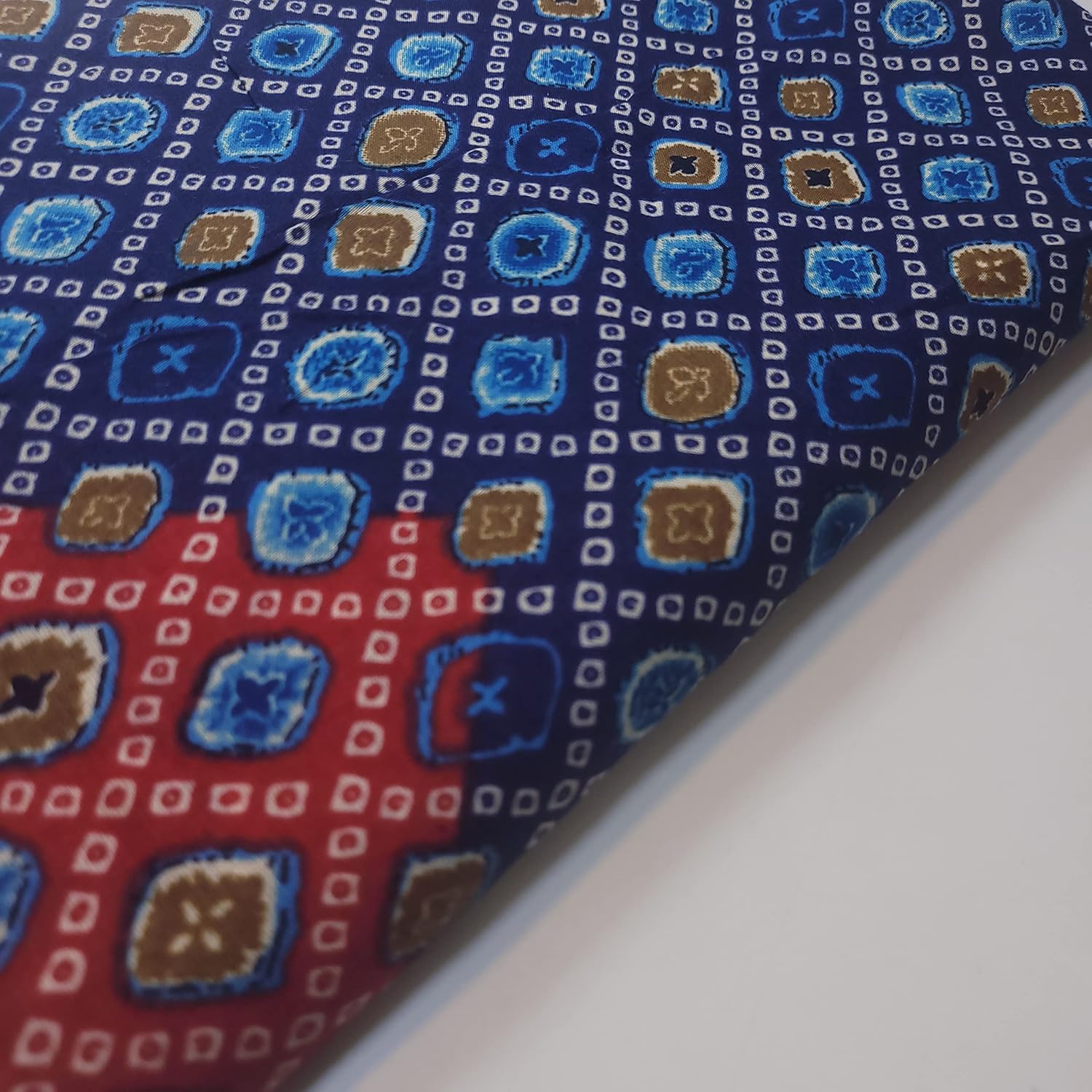 100% Cotton Indian Rajasthani Suzani Rangoli Boho Banjara Lawn Fabric | 44" (112cm) Wide Craft, Quilting & Patchwork Material – Sold by the Meter