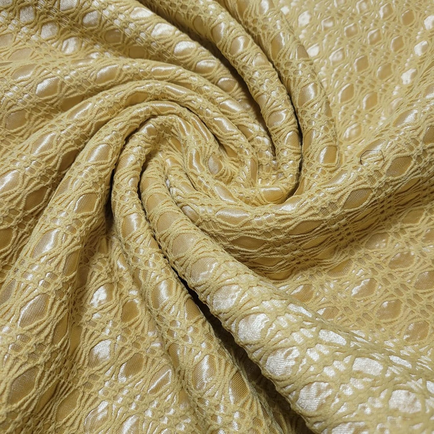 Premium Satin Bonded Lace Fabric | 58" (147cm) Wide Designer Dressmaking & Craft Material – Sold by the Metre