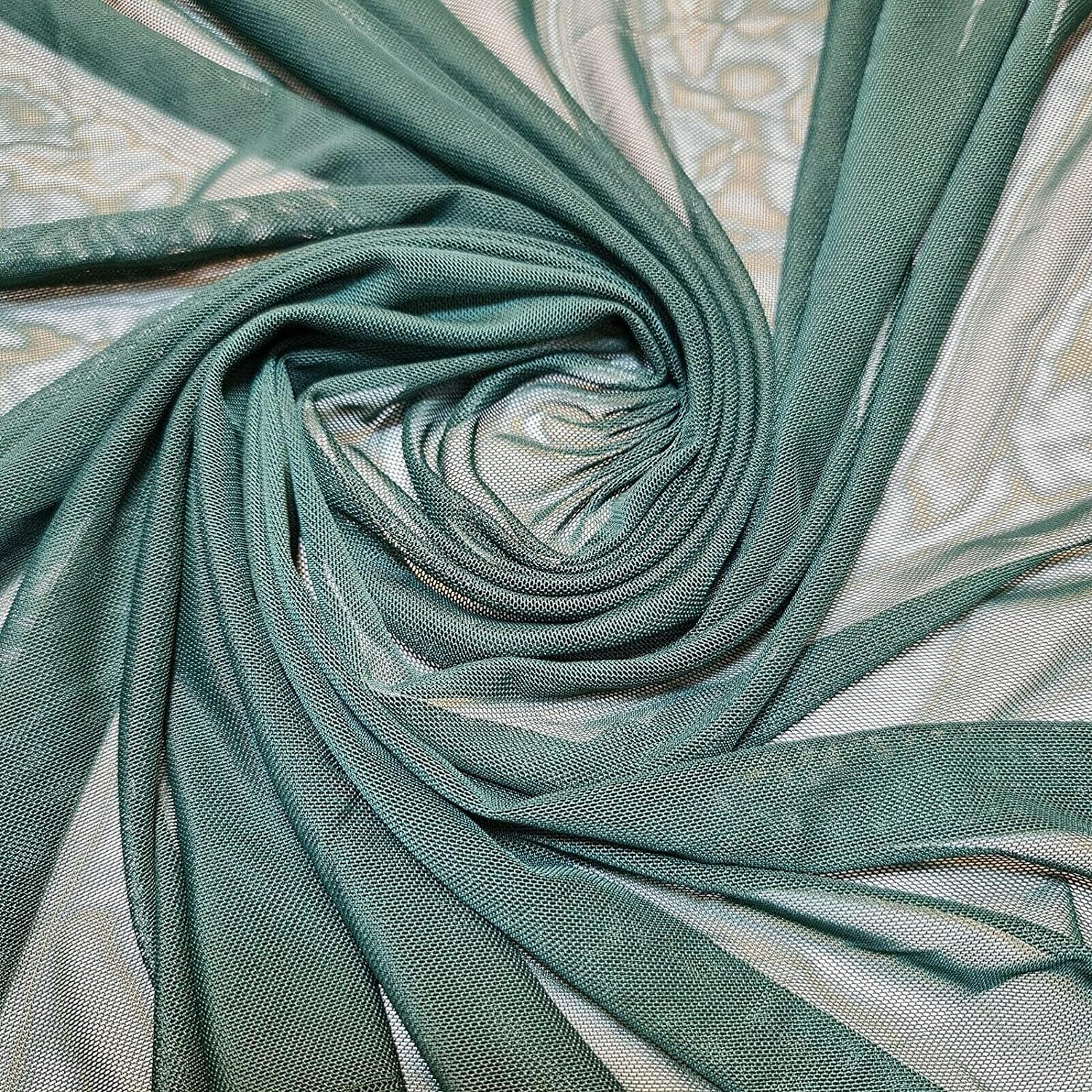 Premium Power Net Fabric | 58" (147cm) Wide 2-Way Stretch Mesh Sheer Lining & Dress Material – Sold by the Metre