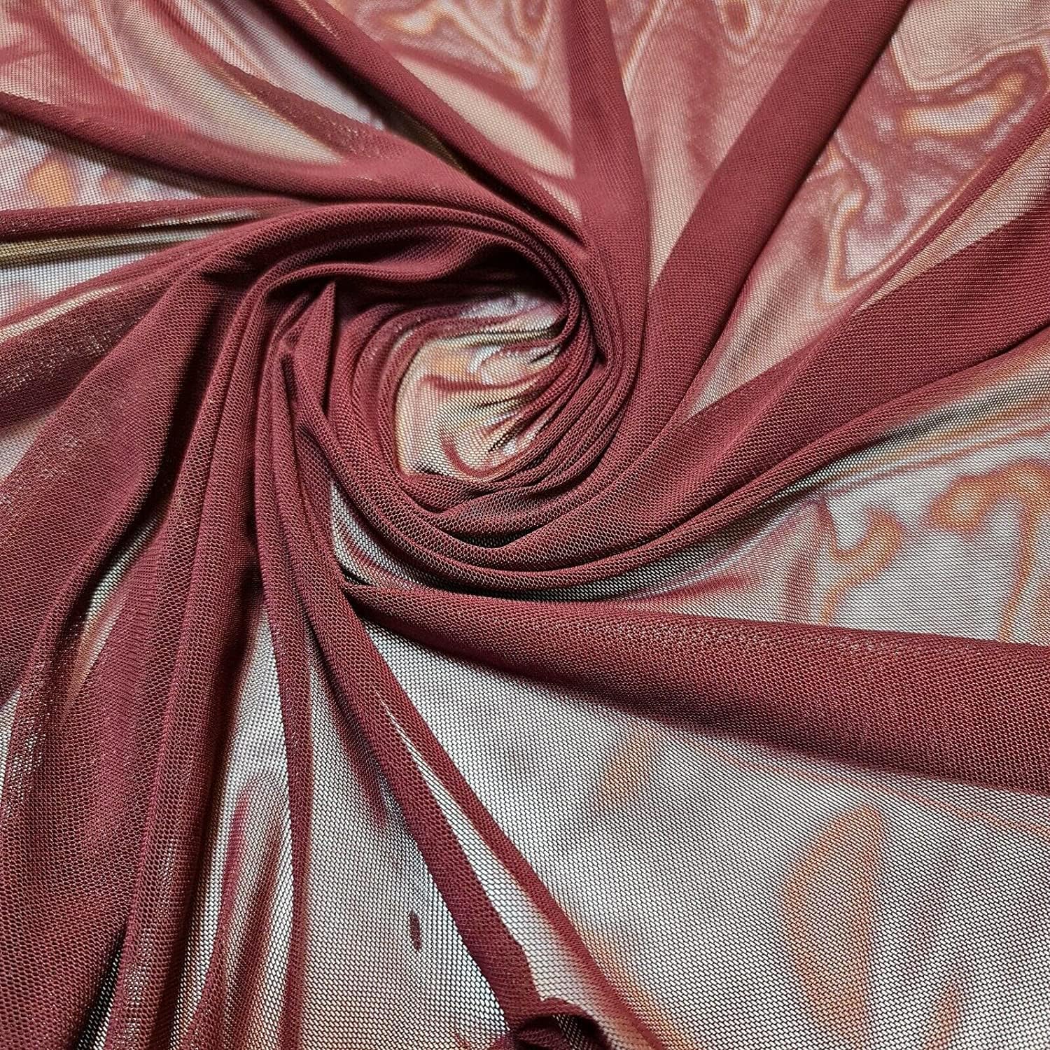 Premium Power Net Fabric | 58" (147cm) Wide 2-Way Stretch Mesh Sheer Lining & Dress Material – Sold by the Metre