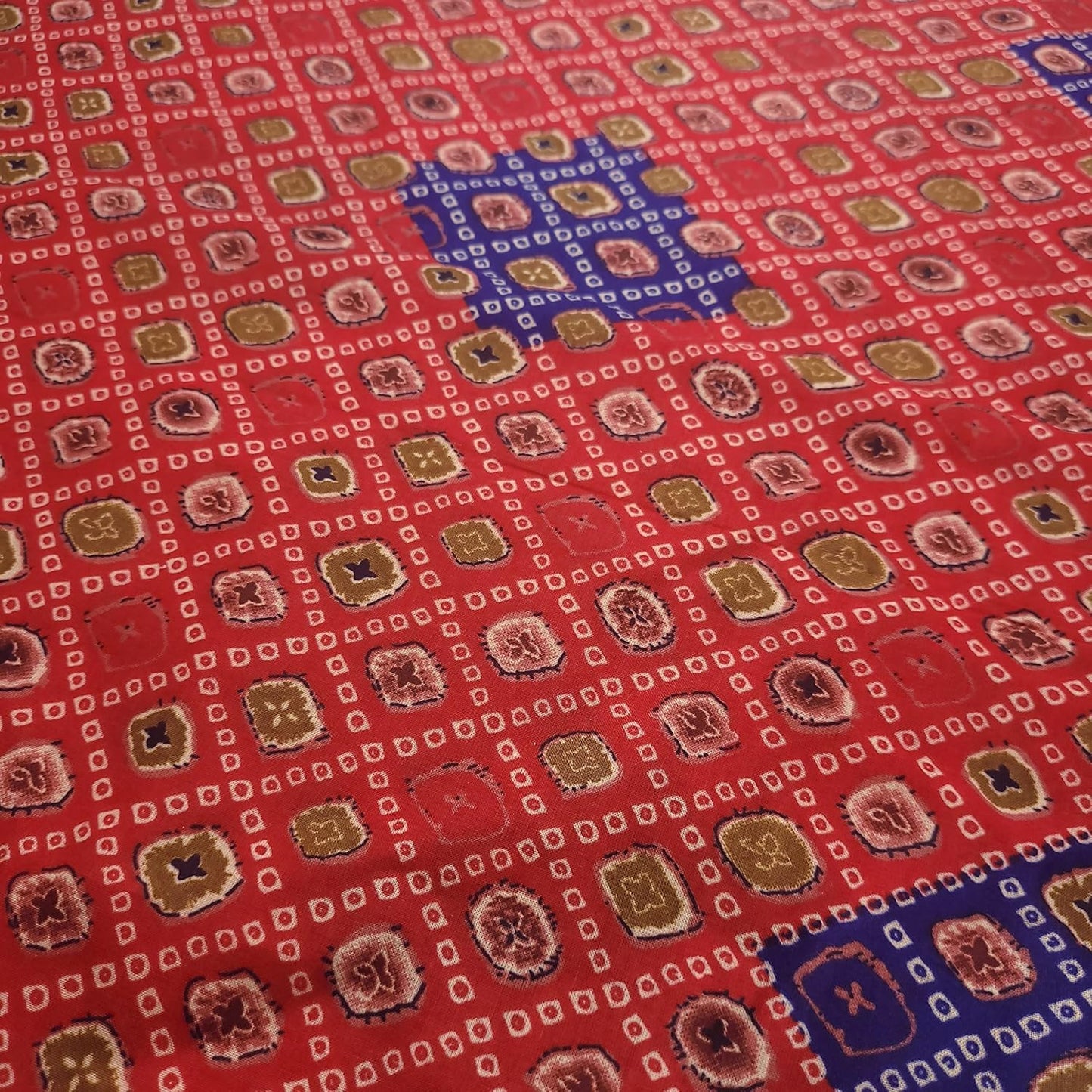 100% Cotton Indian Rajasthani Suzani Rangoli Boho Banjara Lawn Fabric | 44" (112cm) Wide Craft, Quilting & Patchwork Material – Sold by the Meter