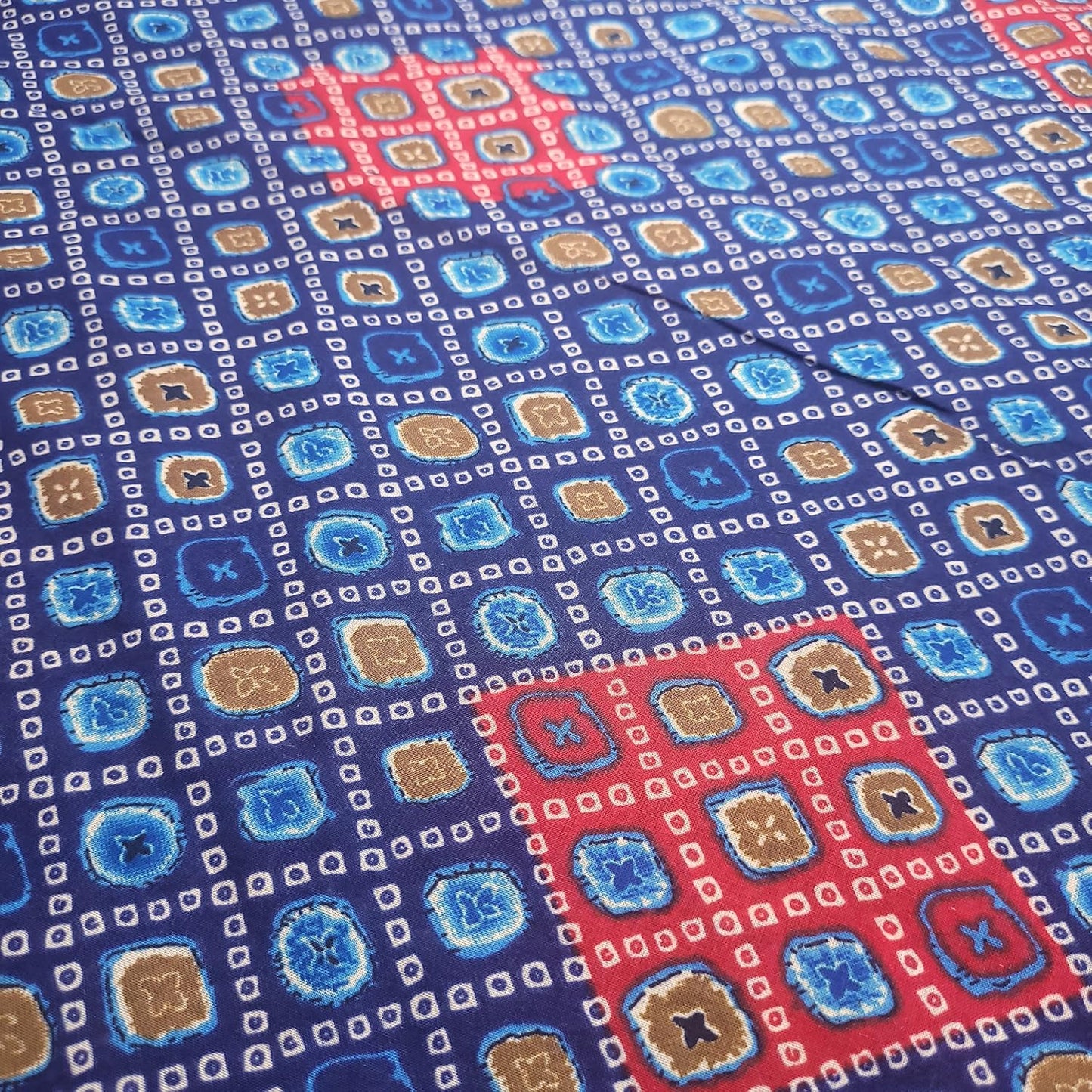 100% Cotton Indian Rajasthani Suzani Rangoli Boho Banjara Lawn Fabric | 44" (112cm) Wide Craft, Quilting & Patchwork Material – Sold by the Meter