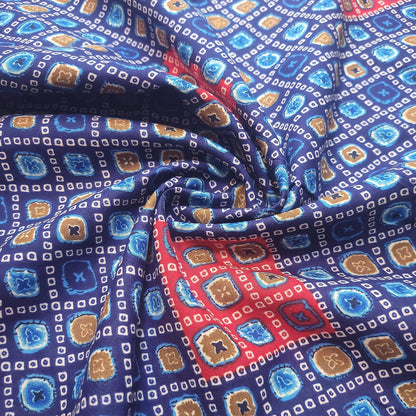 100% Cotton Indian Rajasthani Suzani Rangoli Boho Banjara Lawn Fabric | 44" (112cm) Wide Craft, Quilting & Patchwork Material – Sold by the Meter  Blue & Red