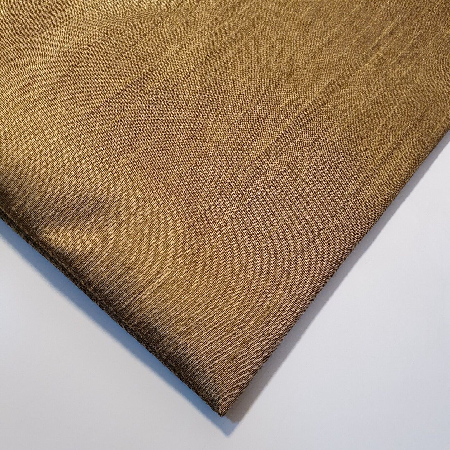 Plain Slub Faux Dupion Raw Silk Fabric – 100% Polyester – 44" Wide Upholstery, Bridal & Craft Material by the Metre