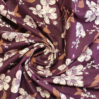 100% Cotton Brushed Flannel Winceyette Fabric – 44" Wide Printed Material for Quilting & Sewing Projects