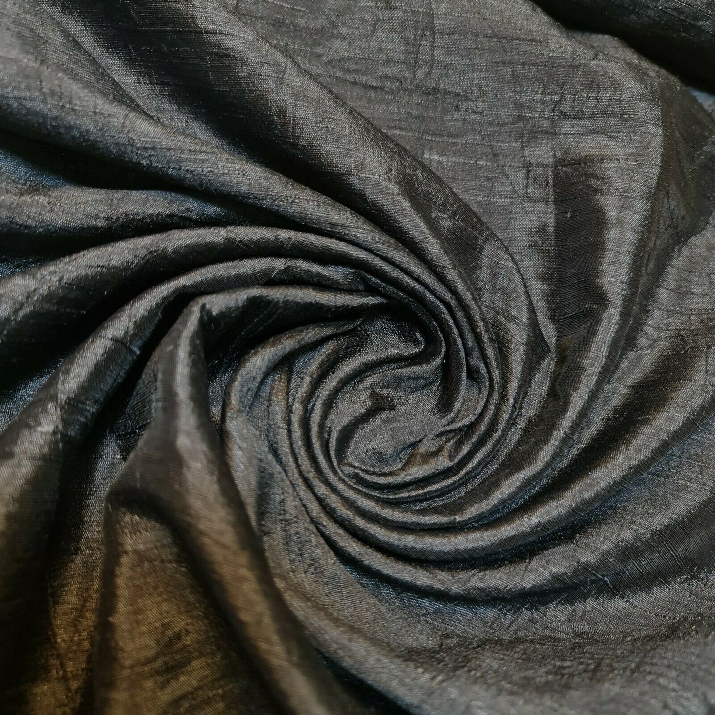 Plain Slub Faux Dupion Raw Silk Fabric – 100% Polyester – 44" Wide Upholstery, Bridal & Craft Material by the Metre