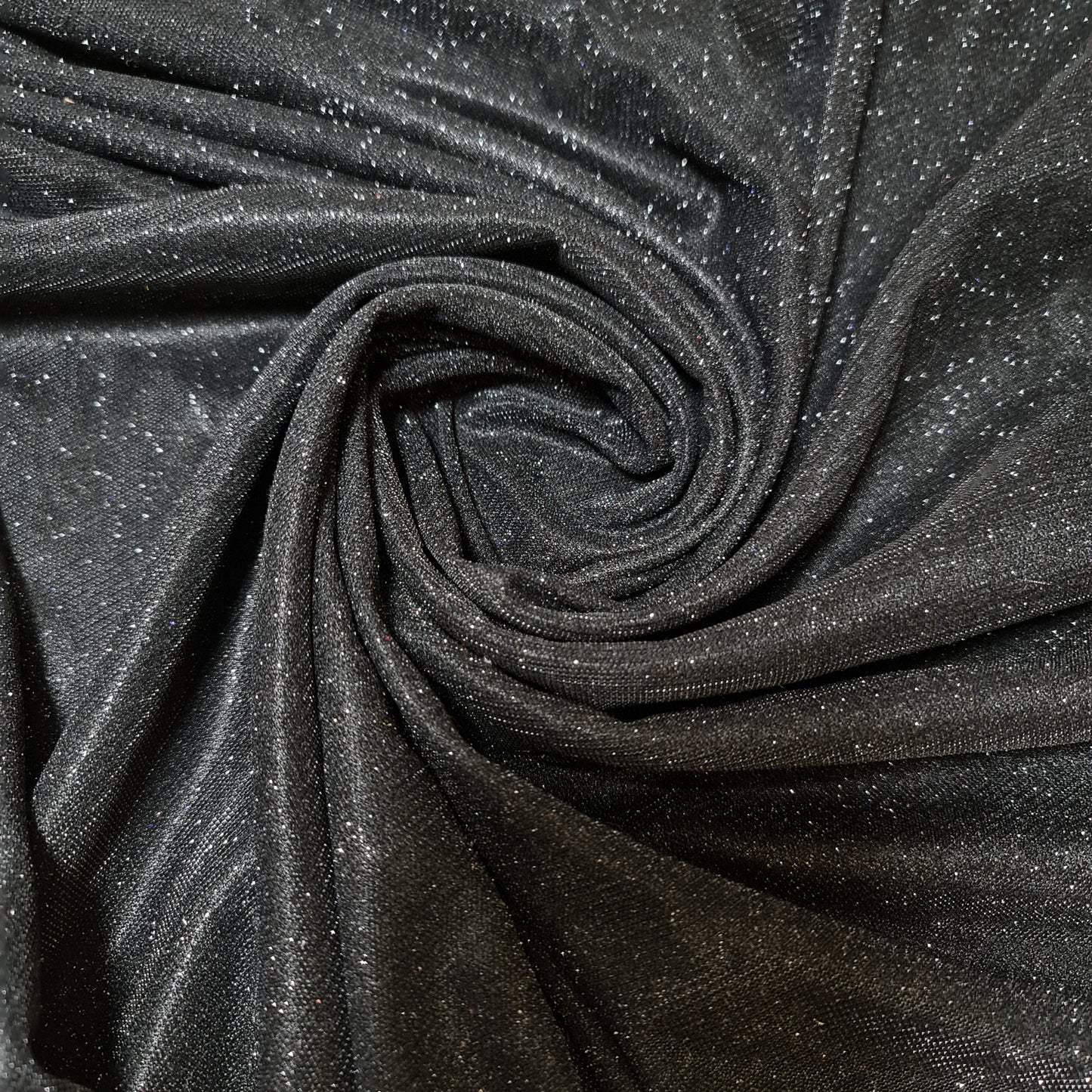 Shimmer Moonlight Stretch Glitter Nylon Fabric – 58" Wide Stardust Backdrop, Dress & Craft Material