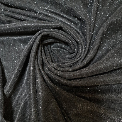Shimmer Moonlight Stretch Glitter Nylon Fabric – 58" Wide Stardust Backdrop, Dress & Craft Material