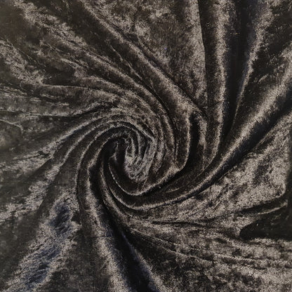 Crushed Velvet Stretch Velour Fabric – 58" Wide Plain Solid Colours Premium Material for Dresses, Crafts Projects