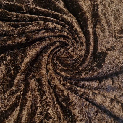 Crushed Velvet Stretch Velour Fabric – 58" Wide Plain Solid Colours Premium Material for Dresses, Crafts Projects