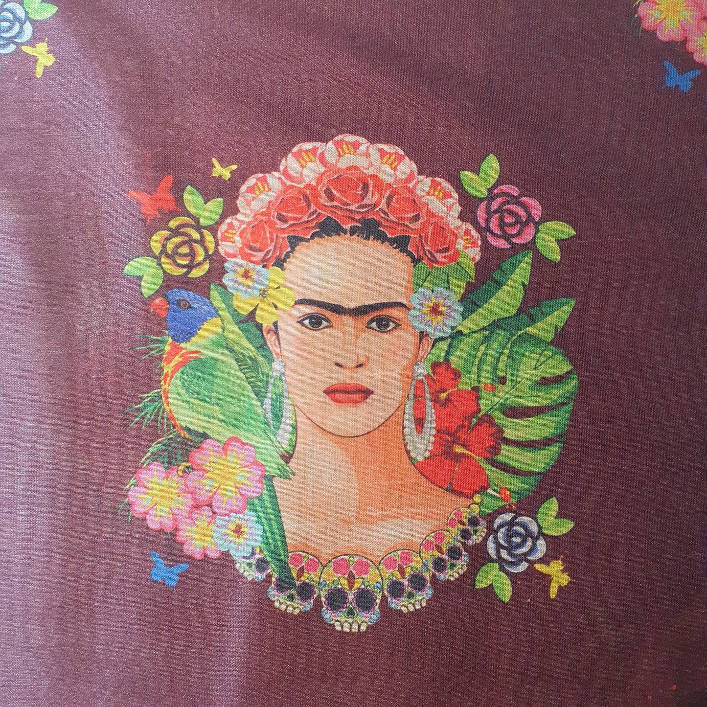 Polyester Faux Raw Silk Digital Print Fabric – 44" Wide Floral, Abstract & Frida Kahlo Inspired Dress, Craft & Quilting