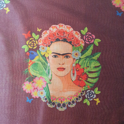 Polyester Faux Raw Silk Digital Print Fabric – 44" Wide Floral, Abstract & Frida Kahlo Inspired Dress, Craft & Quilting