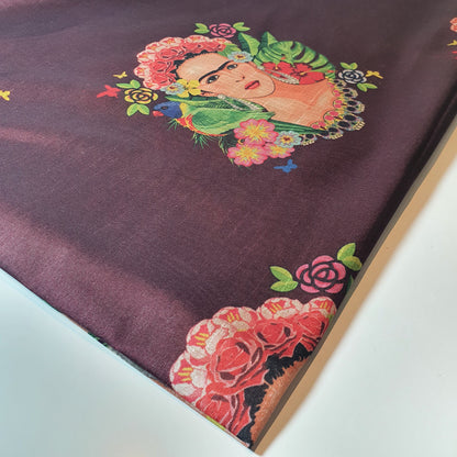 Polyester Faux Raw Silk Digital Print Fabric – 44" Wide Floral, Abstract & Frida Kahlo Inspired Dress, Craft & Quilting
