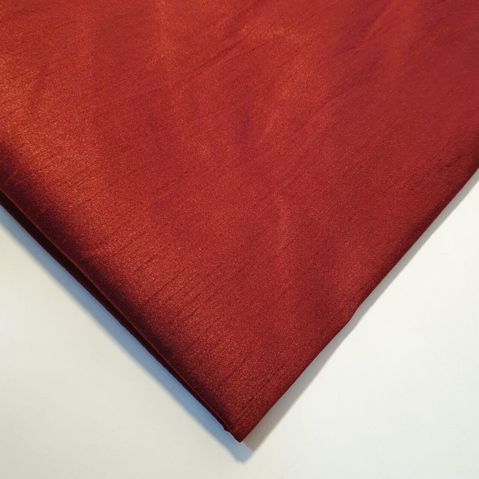 Plain Slub Faux Dupion Raw Silk Fabric – 100% Polyester – 44